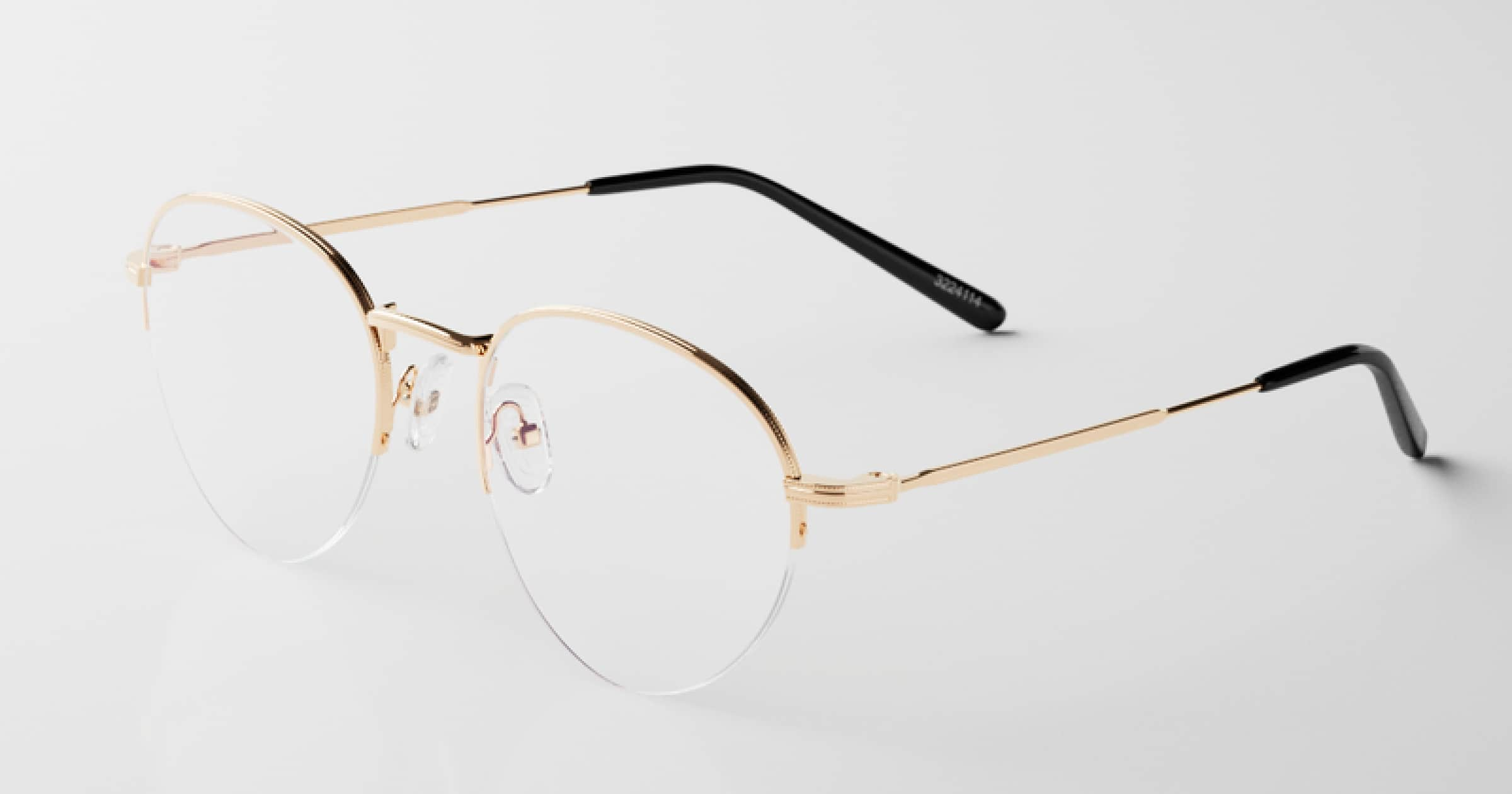 Half rim store designer glasses